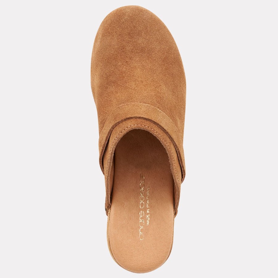 Clogs & Mules Andre Assous | Olivia Suede Clog Cognac