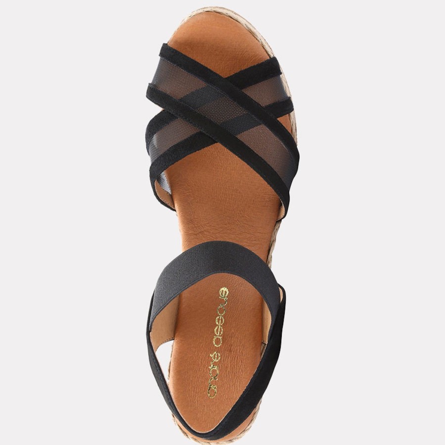 The Original Espadrille® Andre Assous | Lucie Espadrille Wedge Black