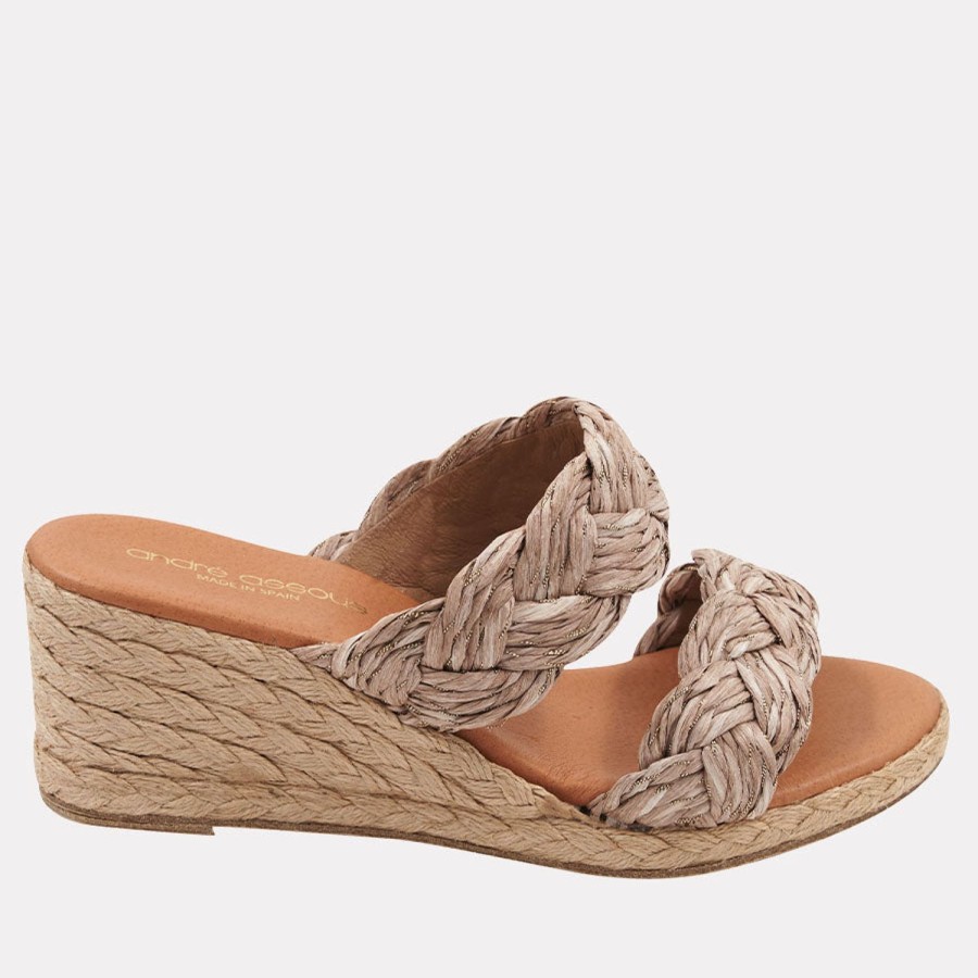 The Original Espadrille® Andre Assous | Nori Raffia Espadrille Wedge Espresso