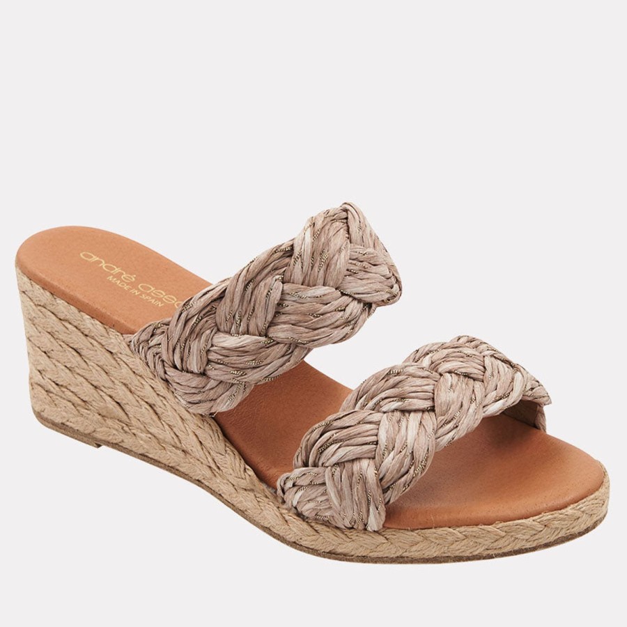 The Original Espadrille® Andre Assous | Nori Raffia Espadrille Wedge Espresso