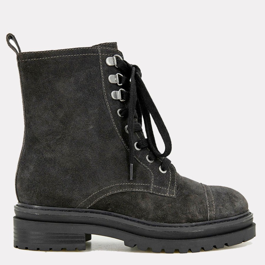 Boots Andre Assous | Farah Suede Combat Boot Grey