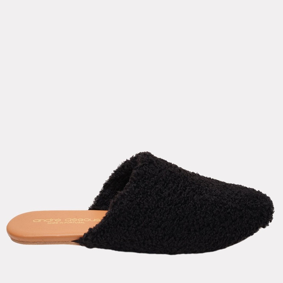 Featherweights Andre Assous | Tiana Faux Featherweights Slipper Black