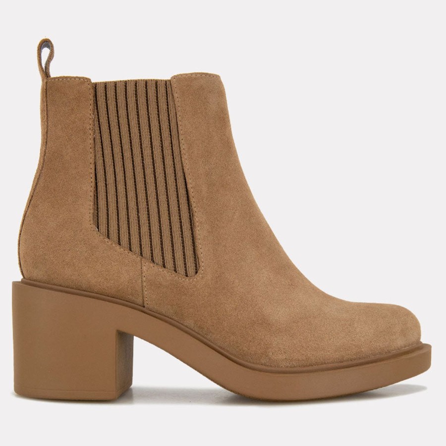 Heels Andre Assous | Gemma Suede Chelsea Boot Mushroom