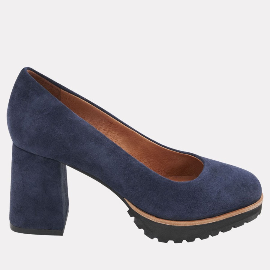 Heels Andre Assous | Lucky Suede Heel Navy