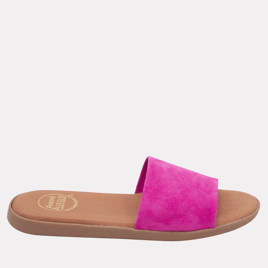 Featherweights Andre Assous | Paloma Suede Featherweights Sandal Fuchsia