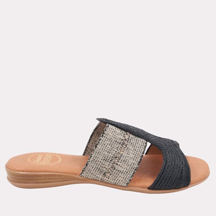 Featherweights Andre Assous | Noor Featherweights Sandal Black-Beige