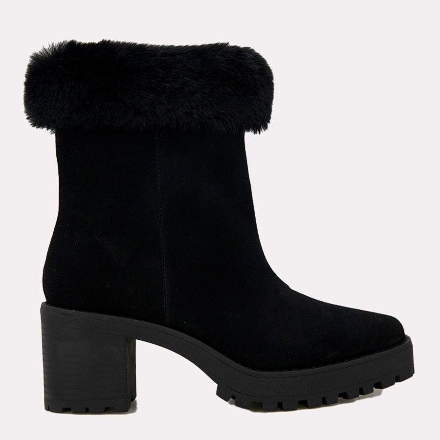 Heels Andre Assous | Milana Suede Reversible Boot Black