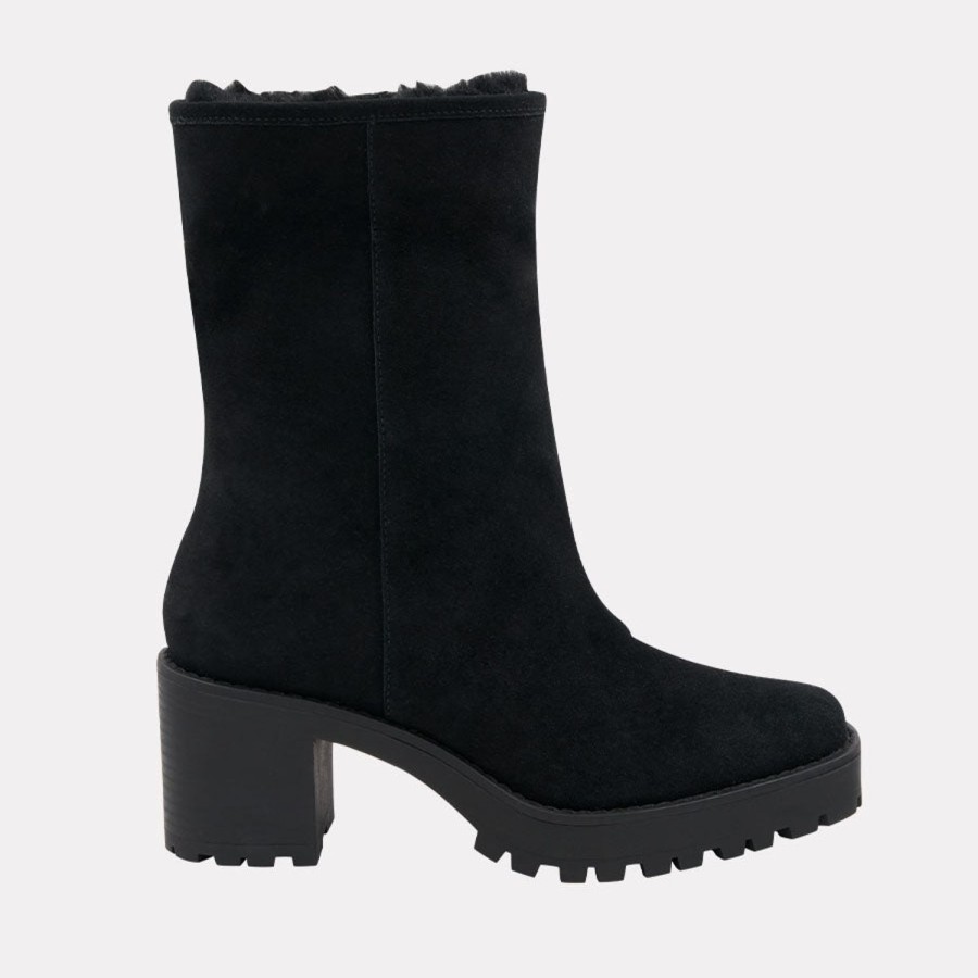 Heels Andre Assous | Milana Suede Reversible Boot Black