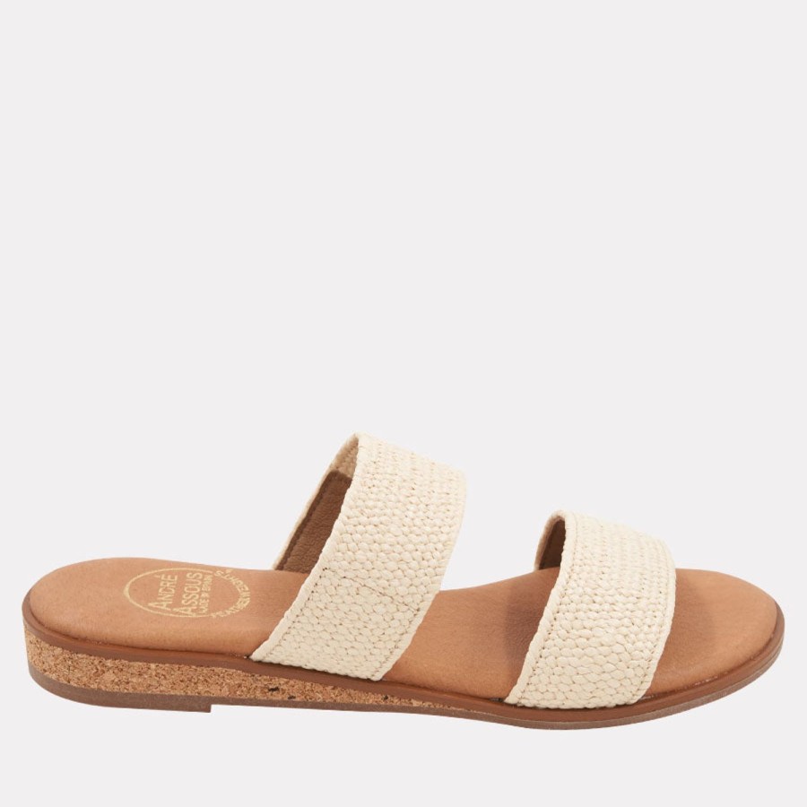 Featherweights Andre Assous | Galia Stretch Raffia Featherweights Sandal Natural-Stretch-Raffia