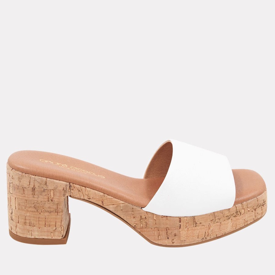 Heels Andre Assous | Cypress Leather Heel White