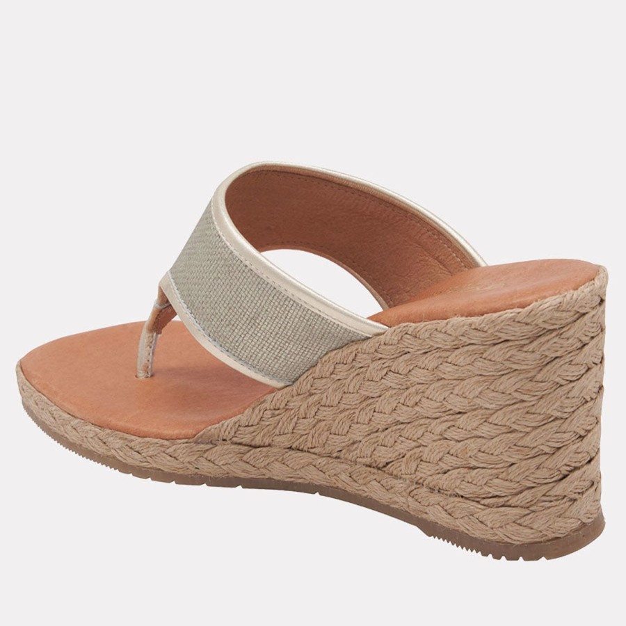 The Original Espadrille® Andre Assous | Arabella Espadrille Wedge Platino