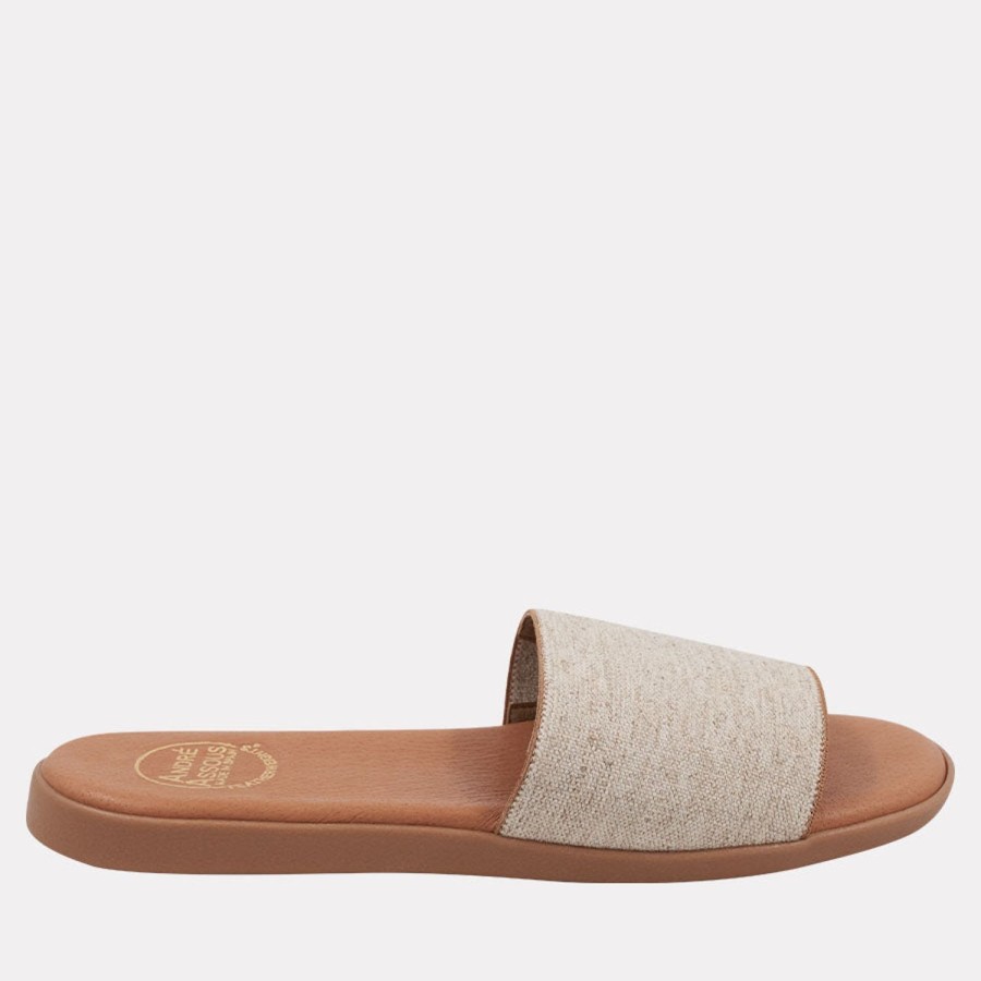 Featherweights Andre Assous | Paloma Linen Featherweights Sandal Beige-Linen