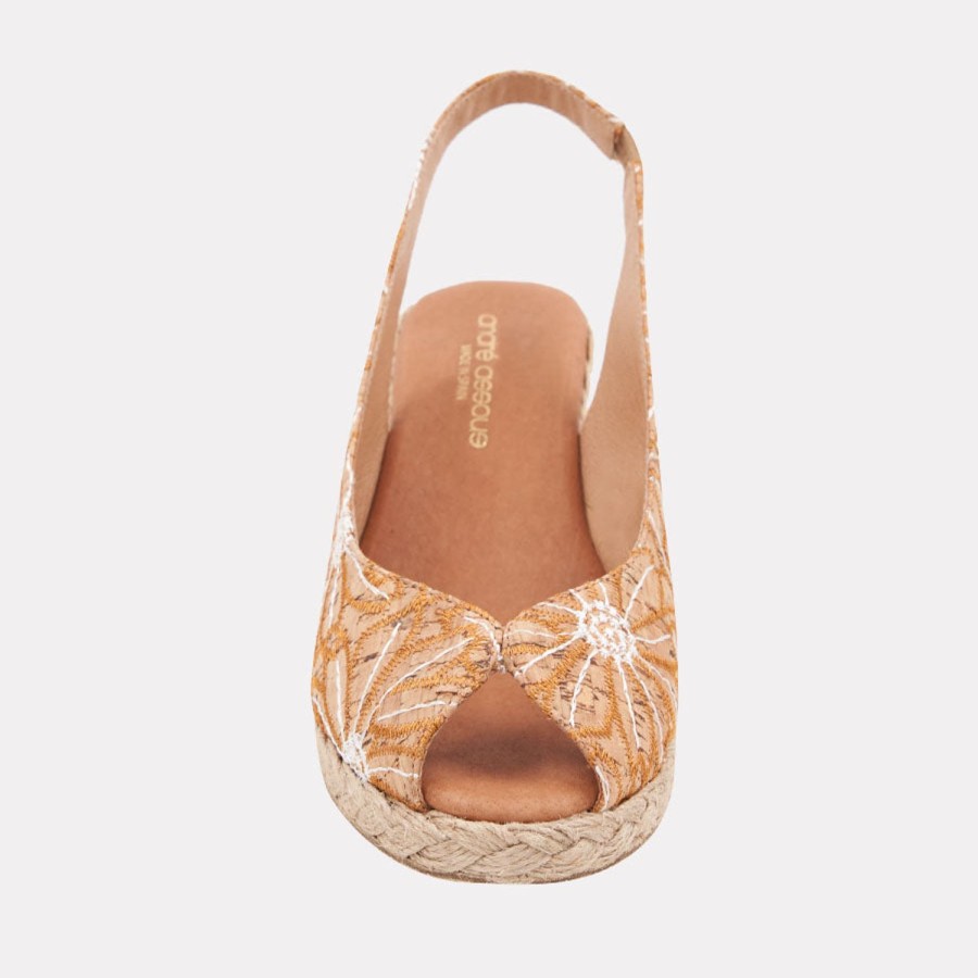 The Original Espadrille® Andre Assous | Audrey Cork Espadrille Wedge Natural-Multi-Floral