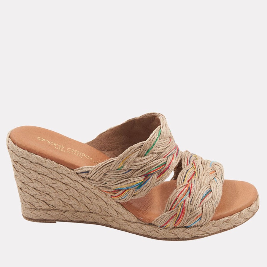 The Original Espadrille® Andre Assous | Nolita Woven Espadrille Wedge Multi-Raffia