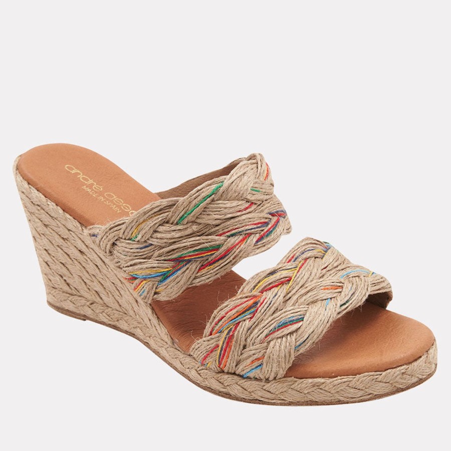 The Original Espadrille® Andre Assous | Nolita Woven Espadrille Wedge Multi-Raffia