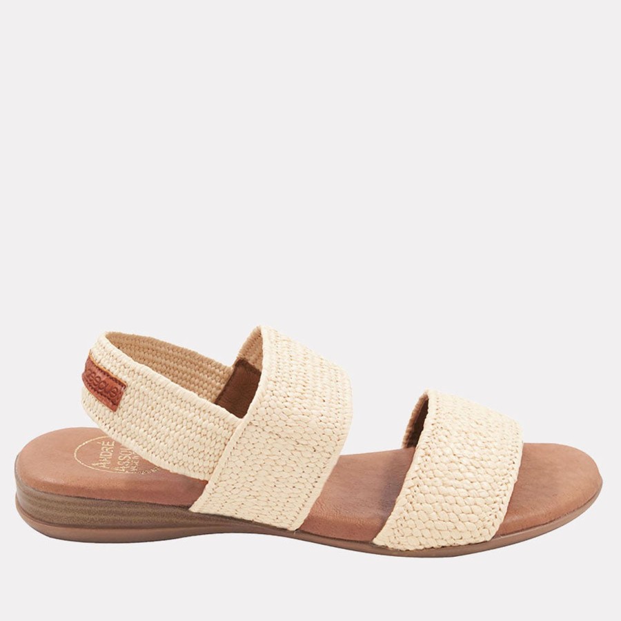 Featherweights Andre Assous | Nigella Stretch Raffia Featherweights Sandal Natural-Stretch-Raffia