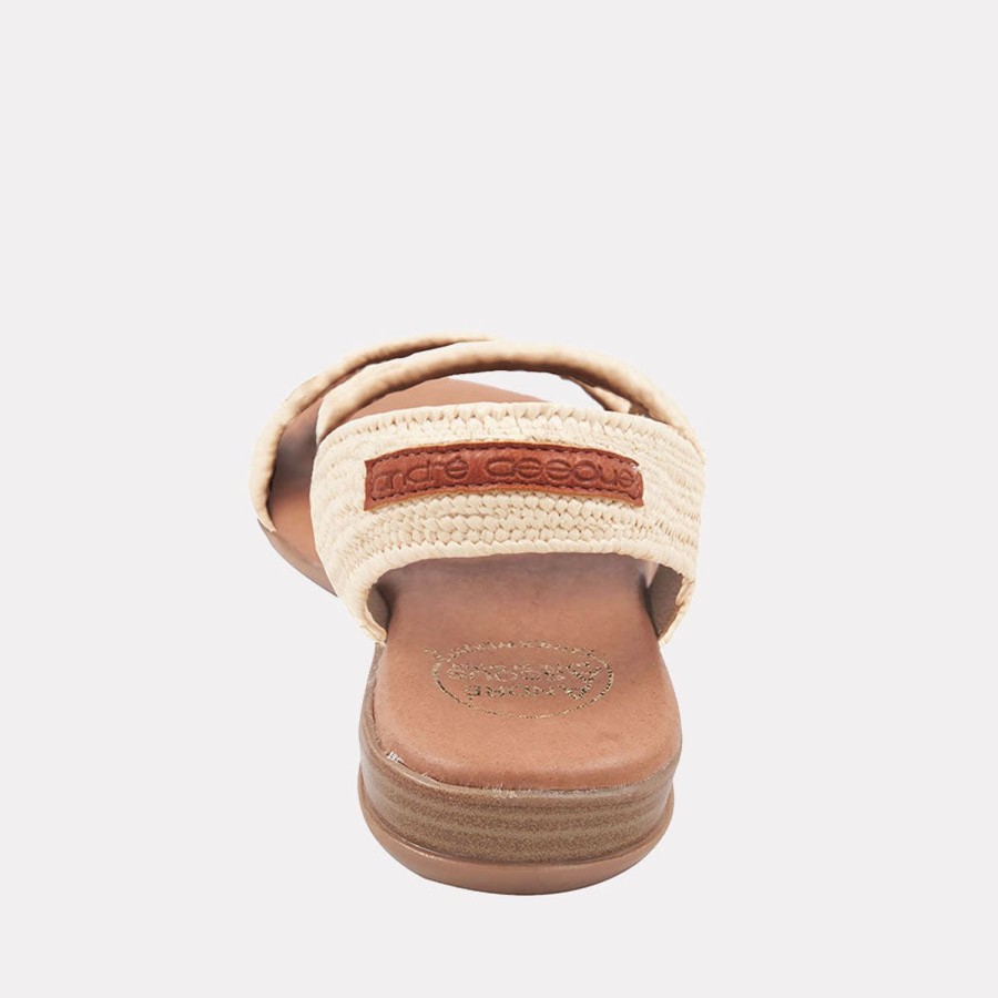 Featherweights Andre Assous | Nigella Stretch Raffia Featherweights Sandal Natural-Stretch-Raffia