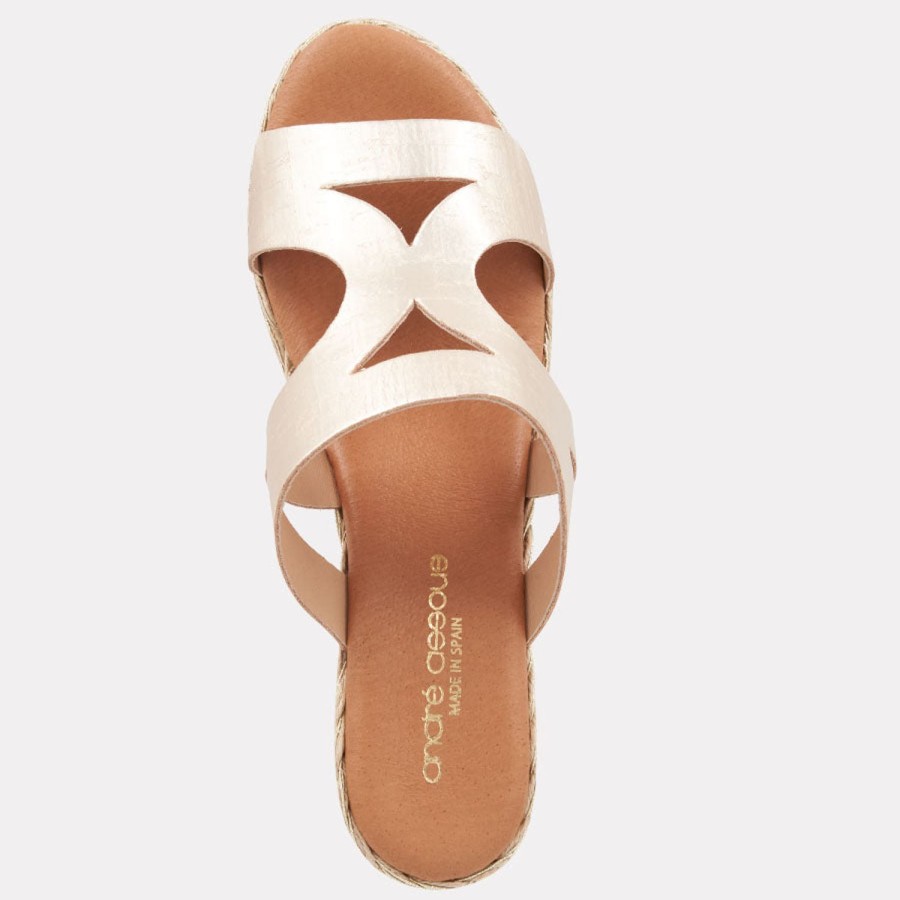 The Original Espadrille® Andre Assous | Addison Espadrille Wedge Platino