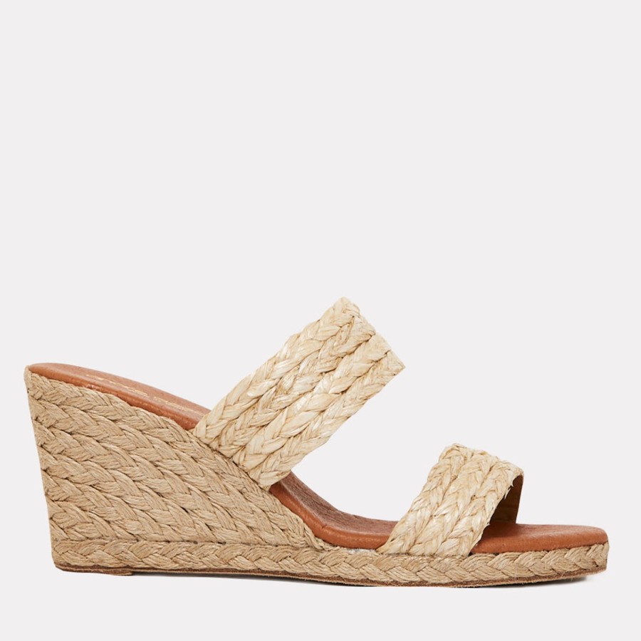 The Original Espadrille® Andre Assous | Nolita Espadrille Wedge Beige-Raffia