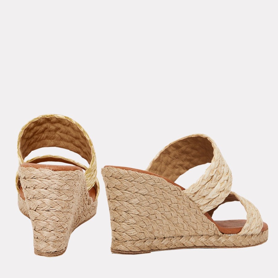 The Original Espadrille® Andre Assous | Nolita Espadrille Wedge Beige-Raffia