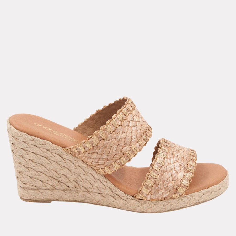 The Original Espadrille® Andre Assous | Nolita A Espadrille Wedge Cocoa-Bronze-Raffia