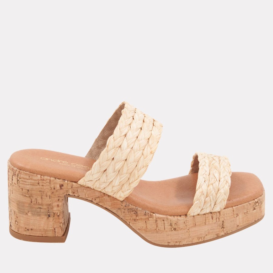 Heels Andre Assous | Cairo Raffia Heel Beige