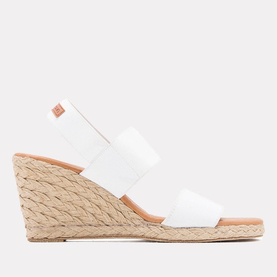 The Original Espadrille® Andre Assous | Allison Bright Espadrille Wedge White