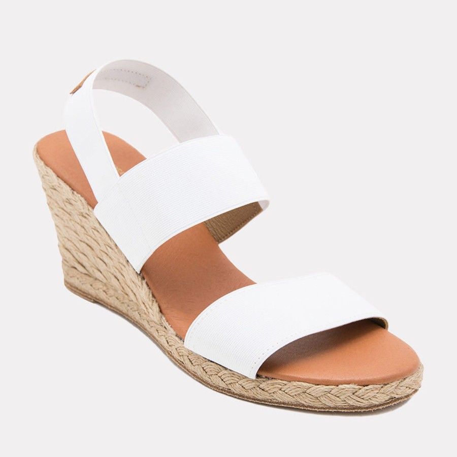 The Original Espadrille® Andre Assous | Allison Bright Espadrille Wedge White