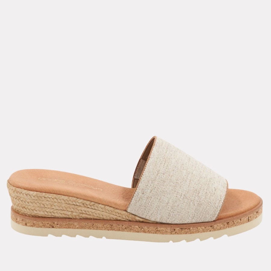 The Original Espadrille® Andre Assous | Nessie Jute Espadrille Wedge Beige-Linen