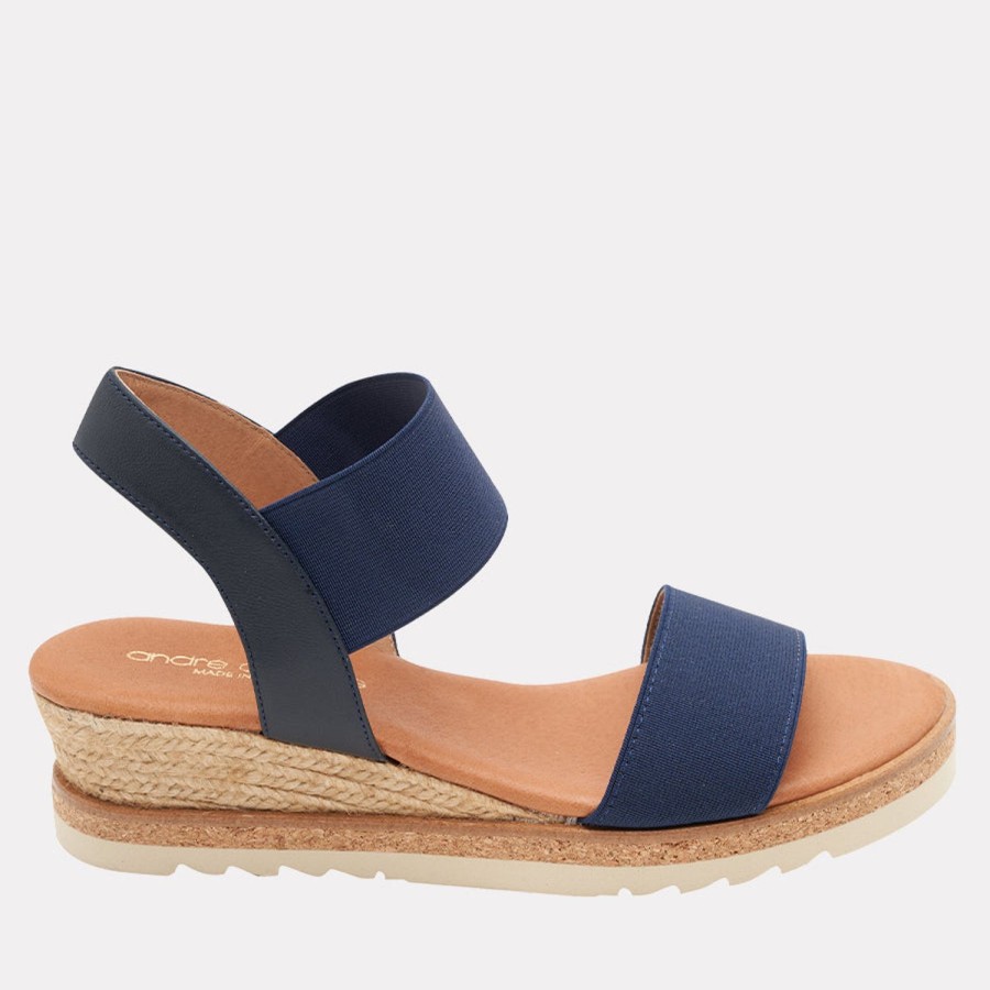 The Original Espadrille® Andre Assous | Neveah Wedge Navy