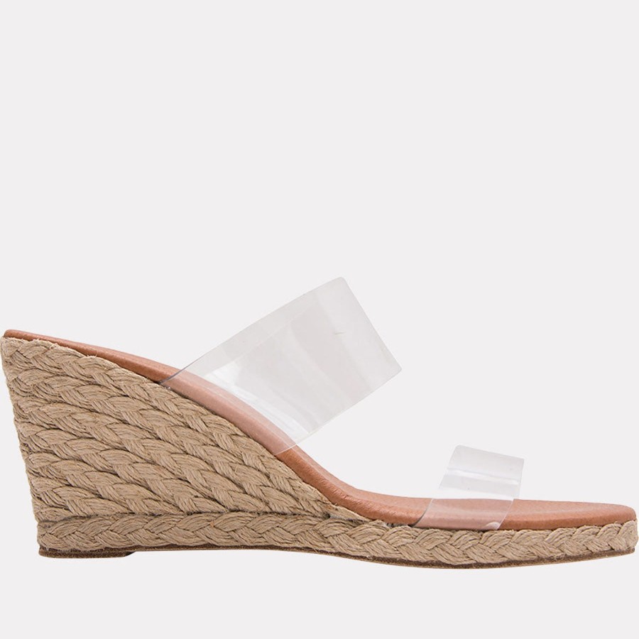 The Original Espadrille® Andre Assous | Anfisa Wedge Clear-Vinyl